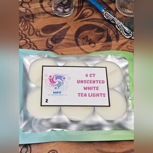 #C2 - 6 Pack White-Unscented Tea Lights